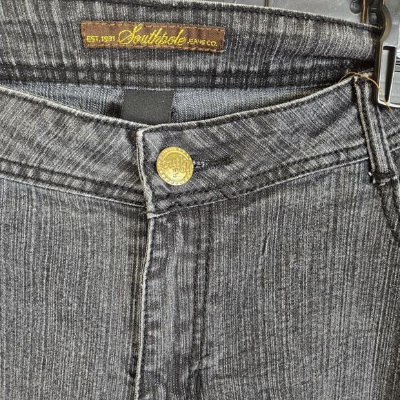 South Pole Jeans Sz 18 Womens Plus Medium Back Wash MidRise Pocket Bling Grunge - Picture 4 of 9